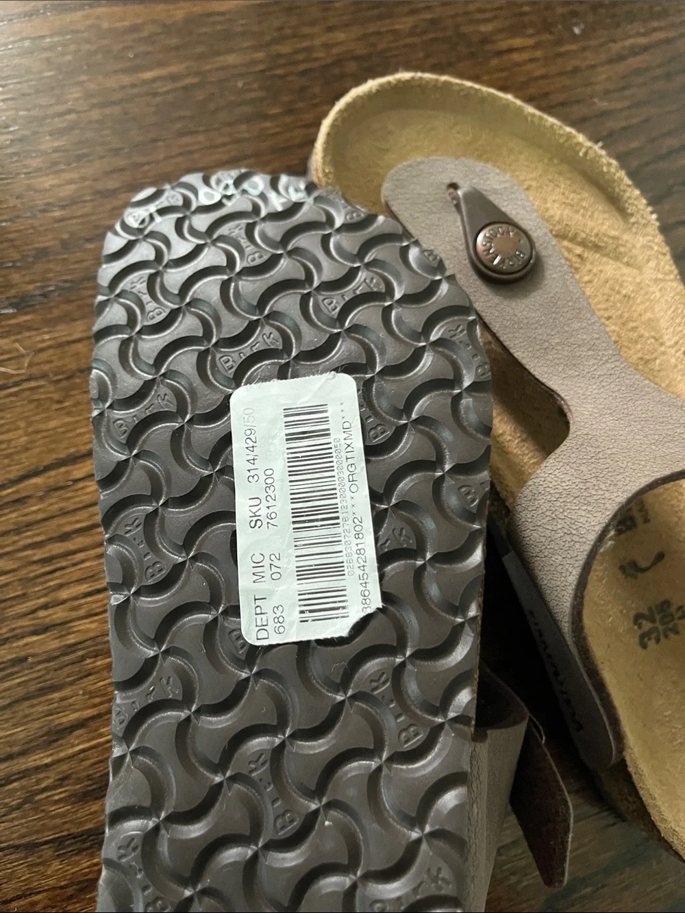 Birkenstock Kids Taupe Brown Toe-Post Sandals with Buckle